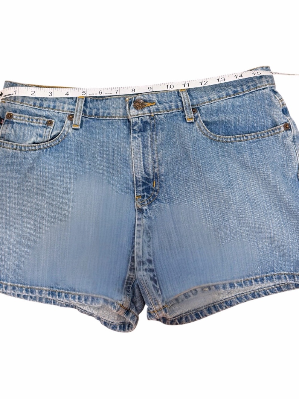 Vintage Polo Jeans Co Ralph Lauren Saturday Short High Rise Denim Shorts Size 10 - Picture 9 of 12